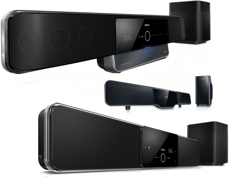 Tre lydplanker fra Philips 