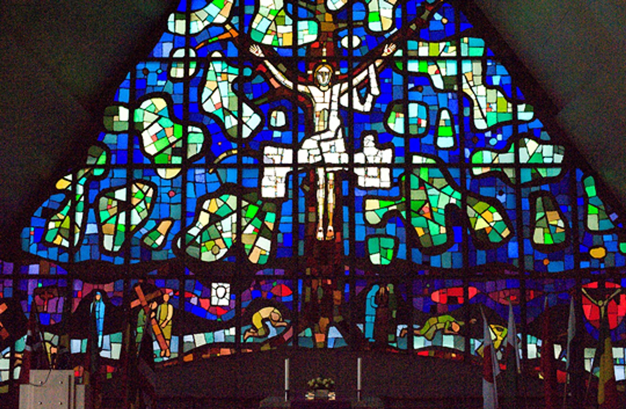 Glassmaleri av Victor Sparre i Jeløy kirke.
