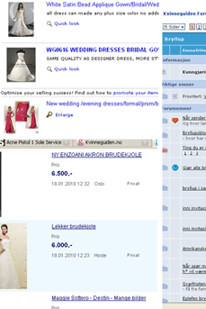 Shoppe brudekjole p� nett?