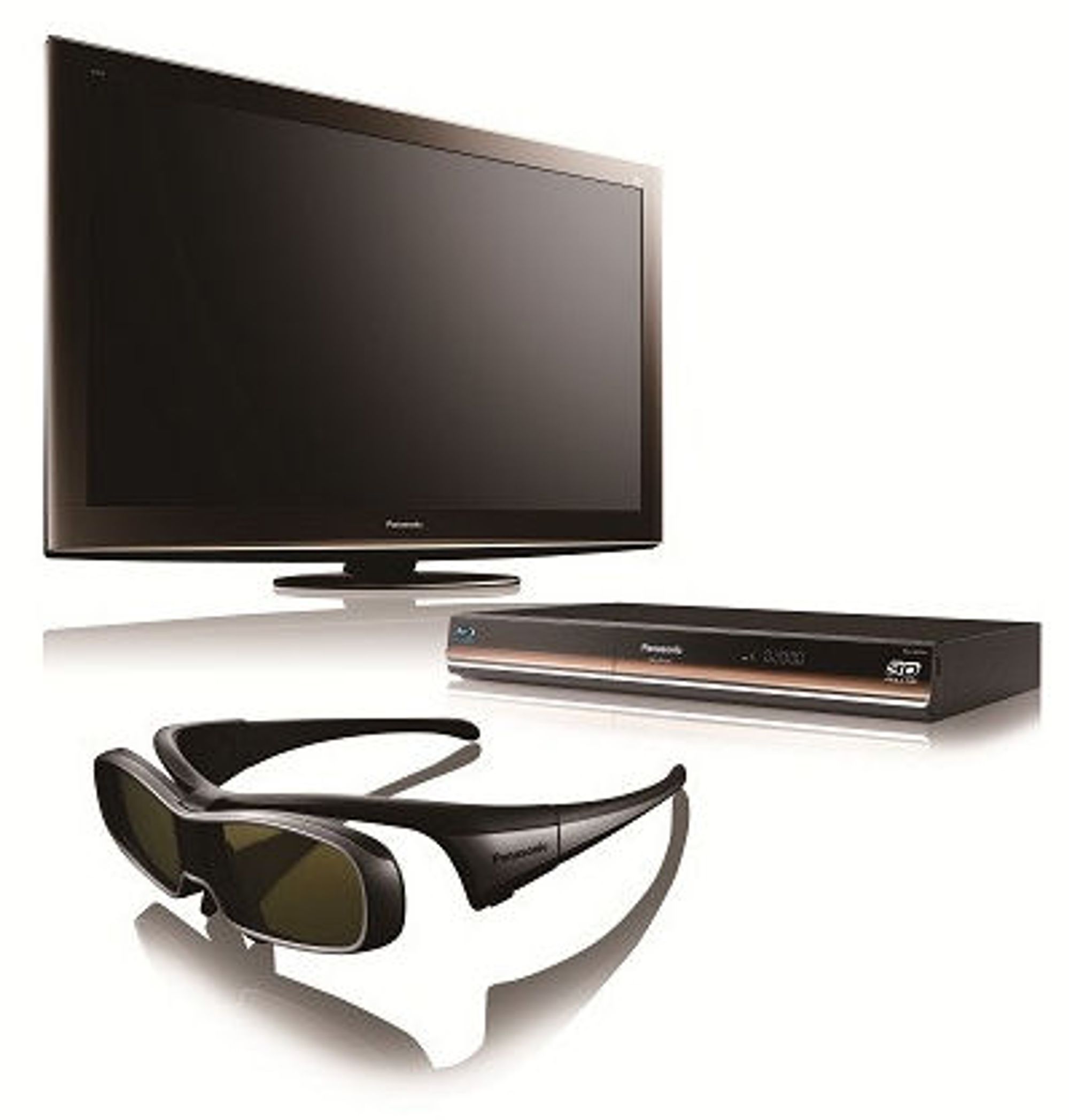 Et knippe 3D-relaterte produkter fra Panasonic