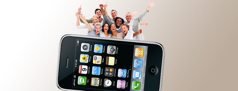 Iphone-eiere er tilsynelatende en svært fornøyd gjeng (Illustrasjonsbilde)