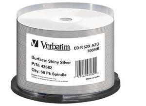 Verbatim CD-R 52X Thermal Shiny 50 stk.