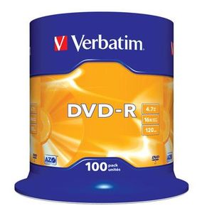 Verbatim DVD-R 16x 4,7GB 100 stk.