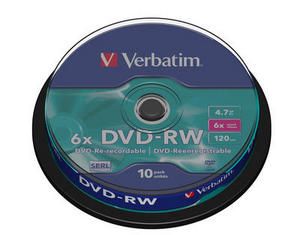 Verbatim DVD-RW 6x Data 4,7GB 10 stk.