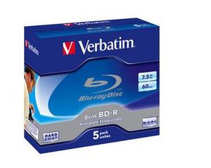 Verbatim BD-R 2x 7.5GB 8CM 5 stk.