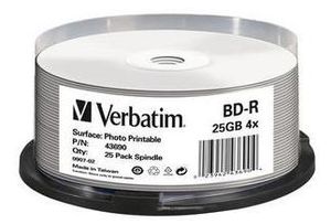 Verbatim BD-R 4x 25GB Single Layer 25 stk.
