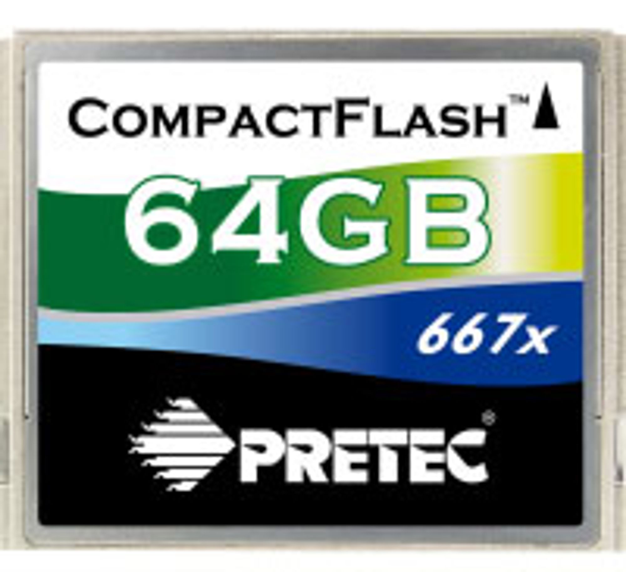64GB-kortet kan tømmes på 640 sekunder med en egnet leser.
