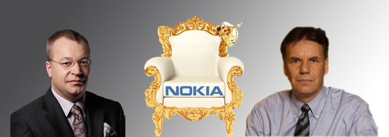 Stephen Elop til venstre og Olli-Pekka Kallasvuo til høyre.