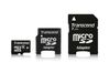 Transcend MicroSDHC Class 6 - 4 GB + mini & SD-adapter
