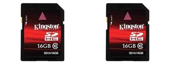 Kingston SDHC Class 10 16 GB.