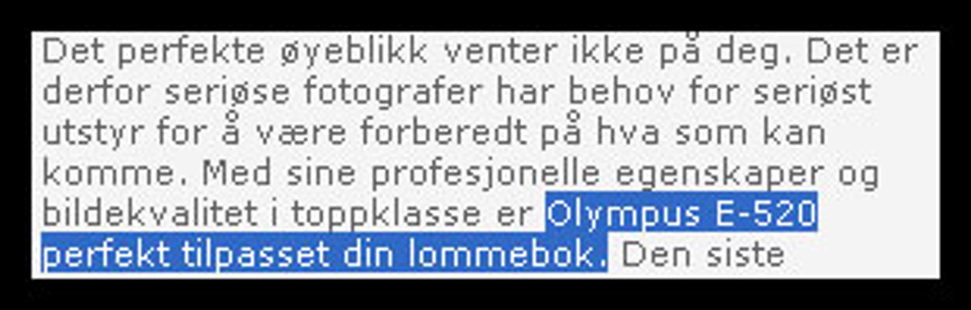Er det plass til kameraet i lommeboka, eller ville en lavere pris være mindre perfekt?