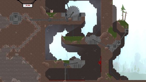 Super Meat Boy, basert på Flash-spillet Meat Boy.