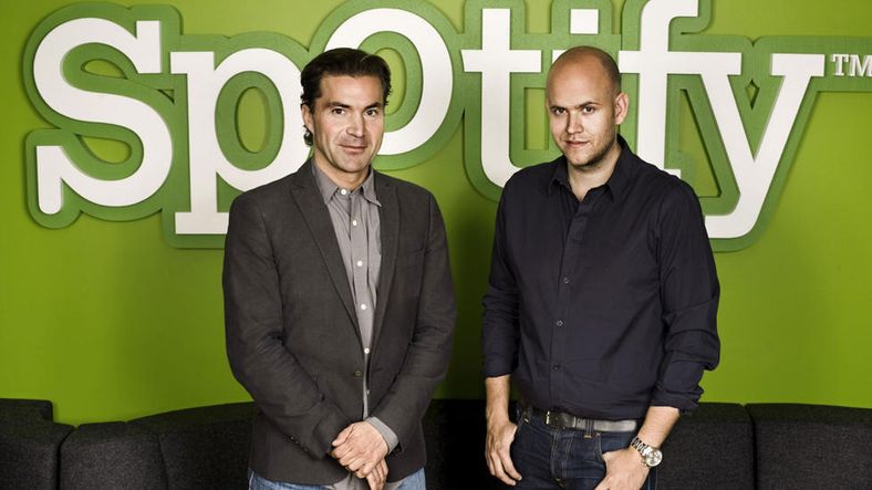 Martin Lorentzon og Daniel Ek fra Spotify.