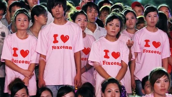 Dette bildet kan ha bidratt til å gjøre Foxconn beryktet.