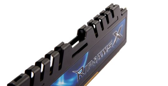 G.Skill RipjawsX er en minnemodul med kjøleribbe i aluminium.