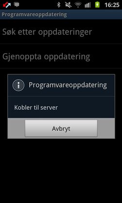 Noen telefoner har mulighet for oppdatering rett fra menyene. Dette kalles ofte OTA, eller