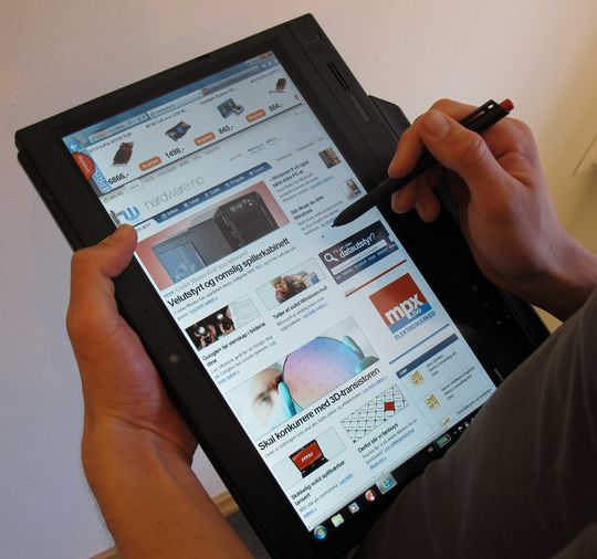 En tablet-PC kan brukes på flere forskjellige måter.