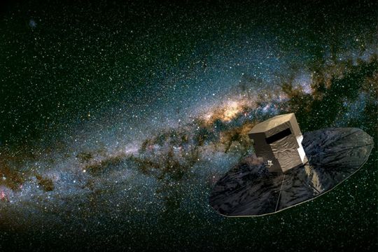 Gigapikselkameraet vil være montert på Gaia-satelitten. Foto:Illustrasjon ESA