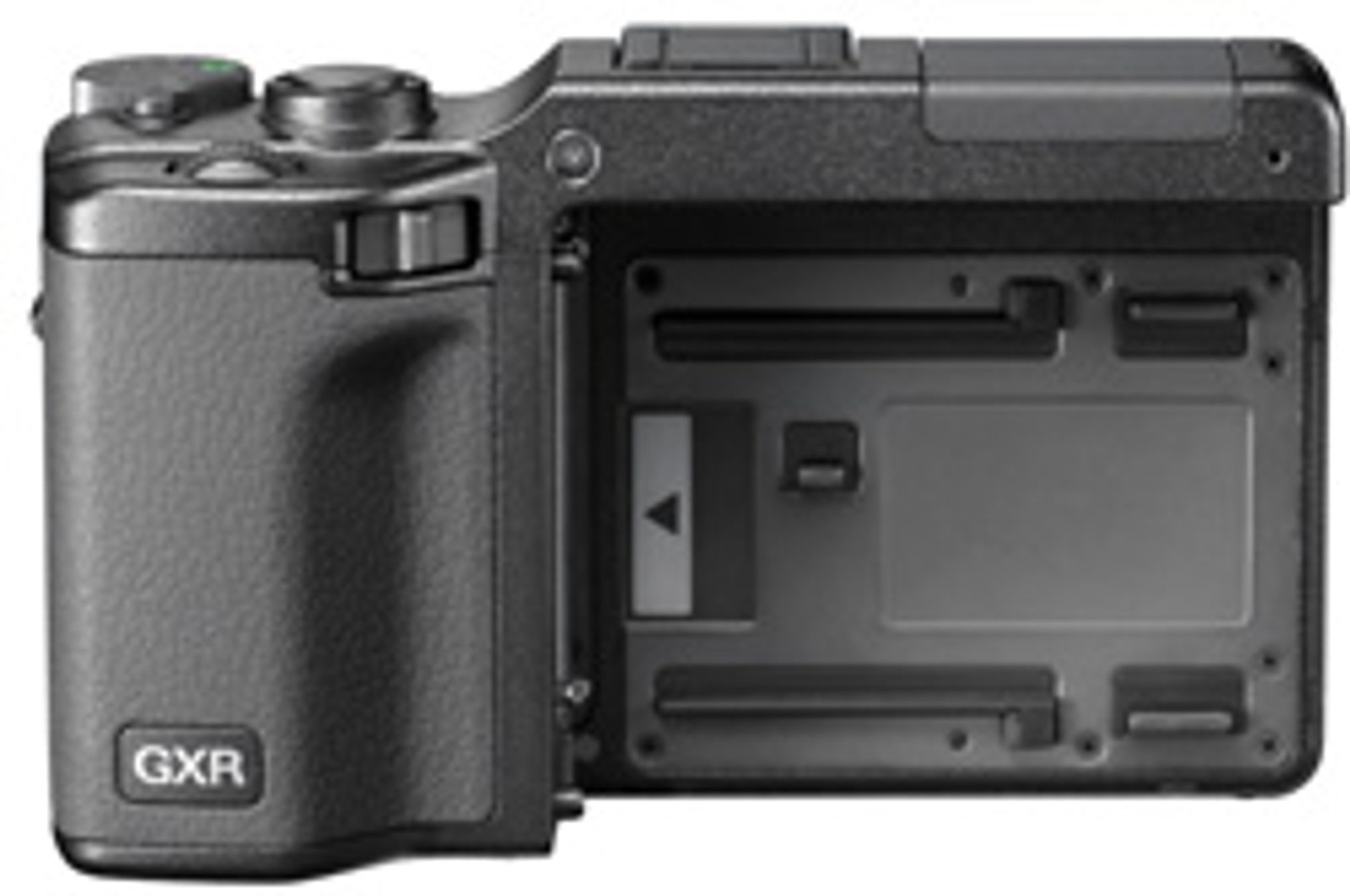 Kamerahuset Ricoh GXR uten utskiftbar modul.