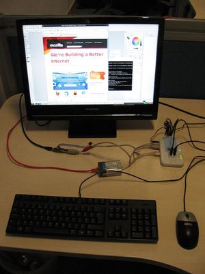 Raspberry Pi-prototype som kjører Ubuntu 9.04. Foto: Raspberry Pi Foundation