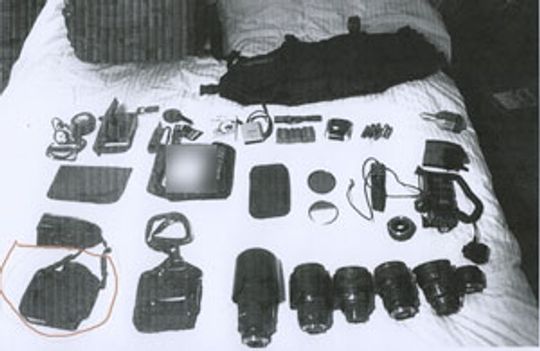 Offer for tyveri: Det var dette utstyret fotografen ble frastjålet under et fotooppdrag ifjor. Verdien skal ha vært på rundt 9000 dollar.