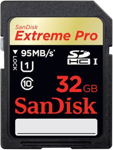 Klikk for å vise bilde i full størrelse SanDisk Extreme Pro SDHC UHS-I 32 GB 95 MB/s