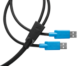 Tastaturet kobles til via to USB-kontakter. Musen kan kobles til tastaturet