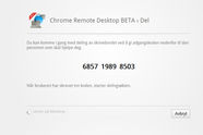Fjernstyr pc-en med Google Chrome
