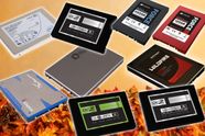 Ni SSD-er på testbenken