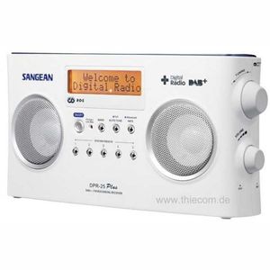 Sangean DPR-25 Plus DAB+ stereo, Hvit