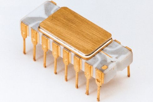 4004, den første prosessoren fra Intel.