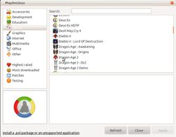 Hvis du finner spillet i listen til PlayonLinux bør det være en enkel sak å laste ned.
