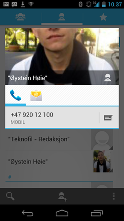Telefonen kapper hodet av kontaktene våre.