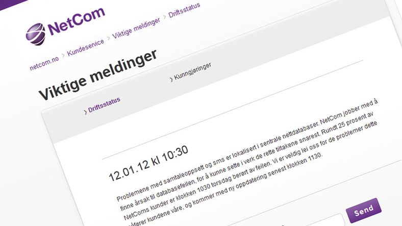 Trøbbel i NetCom-nettet