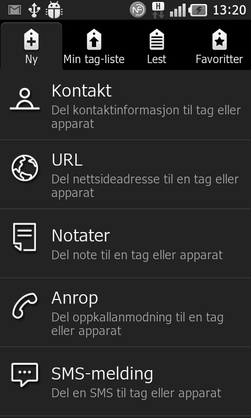 Telefonen har støtte for NFC – det vil si at du kan overføre blant annet kontakter, notater eller linker til nettsider ved å la telefonen berøre en annen telefon med NFC. Med NFC er telefonen også forberedt for fremtidige betalingsløsninger.