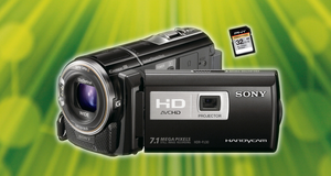 Vinn hendig Sony-videokamera med projektor