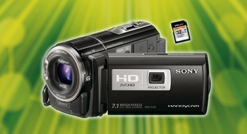 Vinn hendig Sony-videokamera med projektor
