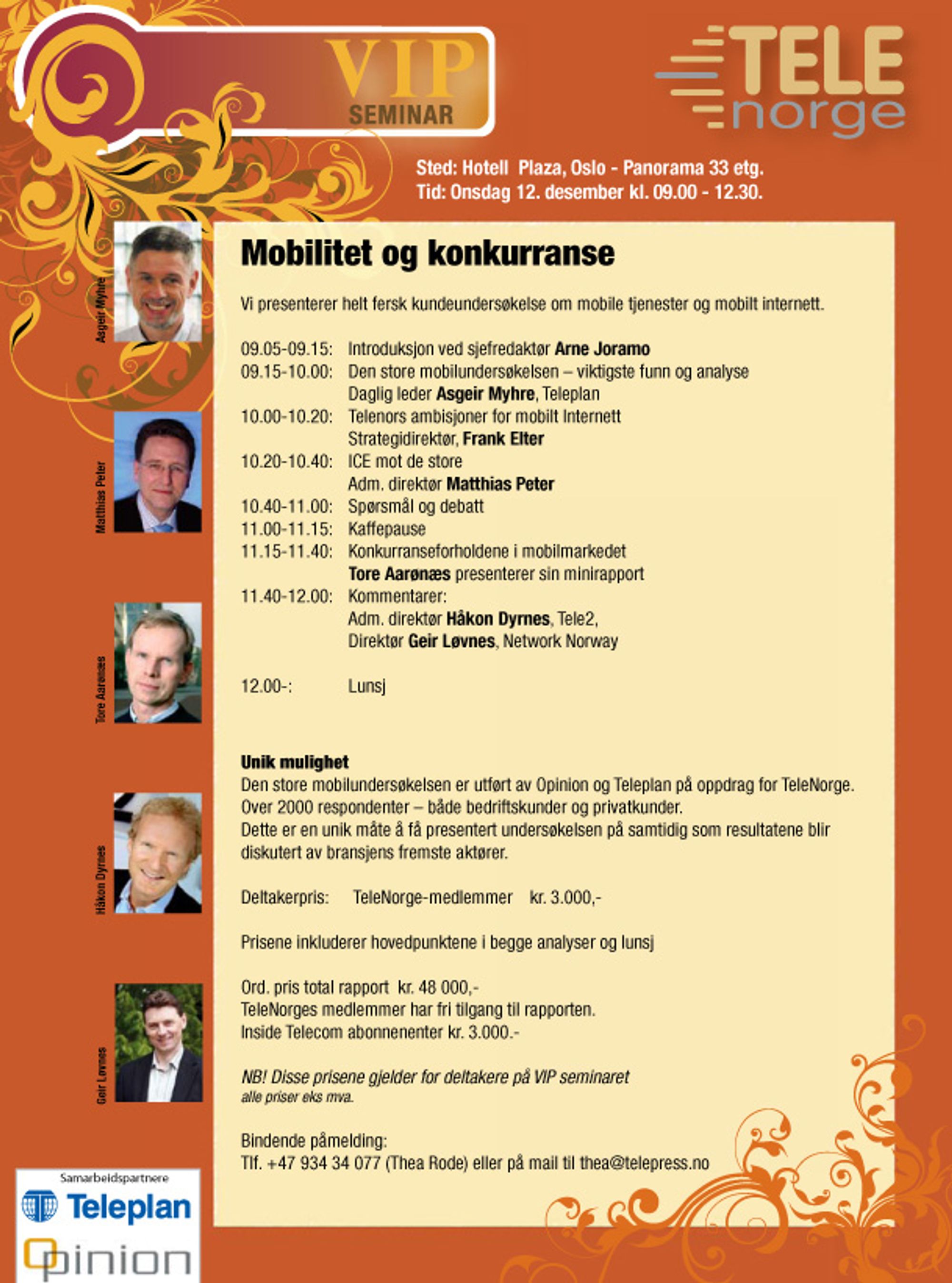 Mobilitet og konkurranse - VIP-seminar 12. desember