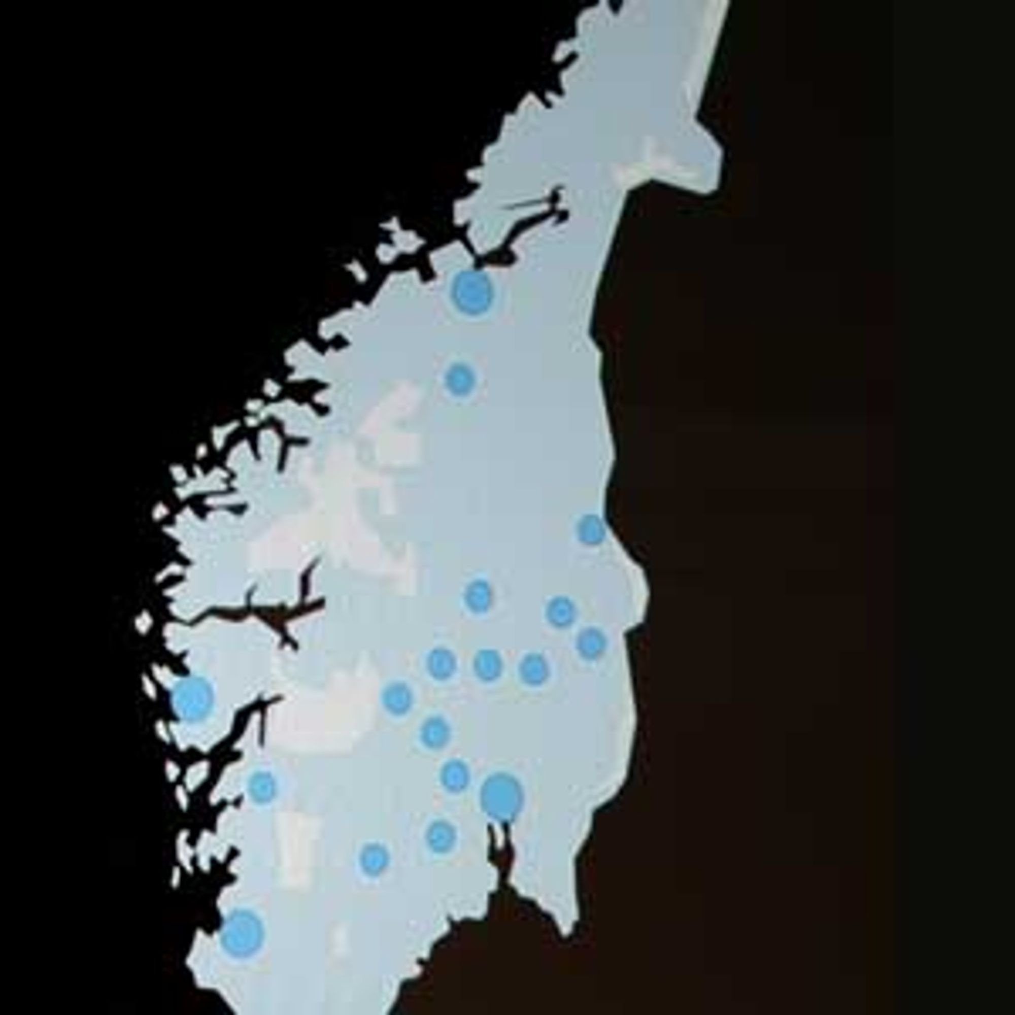 Telenor-kartet stopper ved Trondheim