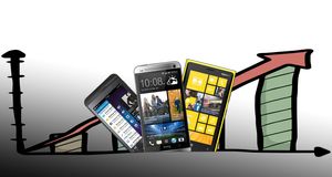 Pilene peker oppover for BlackBerry, Nokia og HTC
