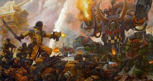 Orker møter romsoldater i Warhammer 40,000: Armageddon