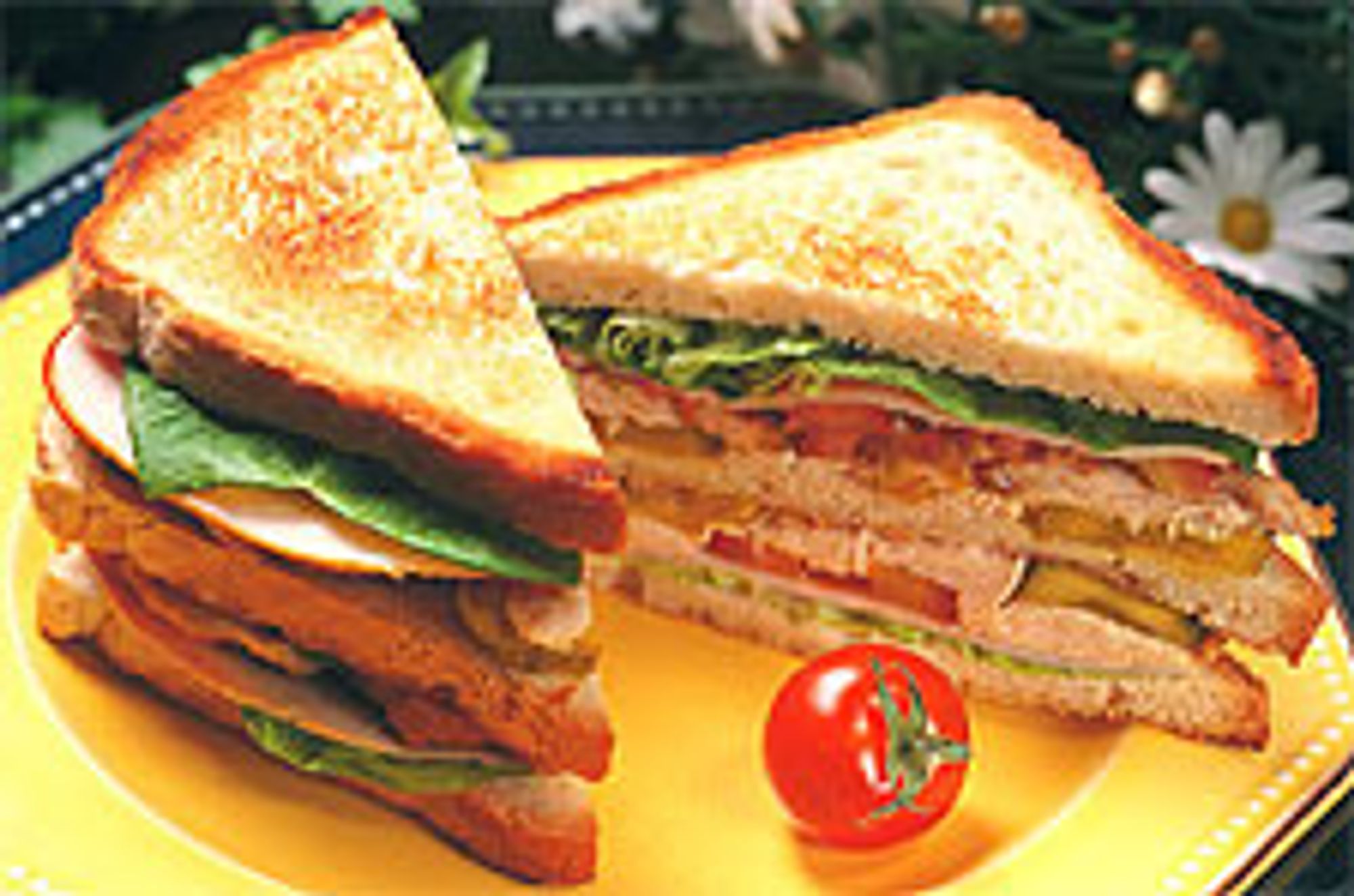 Club sandwich kylling og bacon Club sandwich kylling og bacon