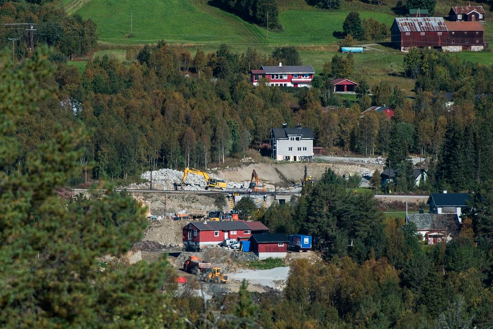 Riksvei 7 ved Geilo der tre personer omkom i en sprengningsulykke i september i fjor. Foto: Fredrik Varfjell / NTB scanpix