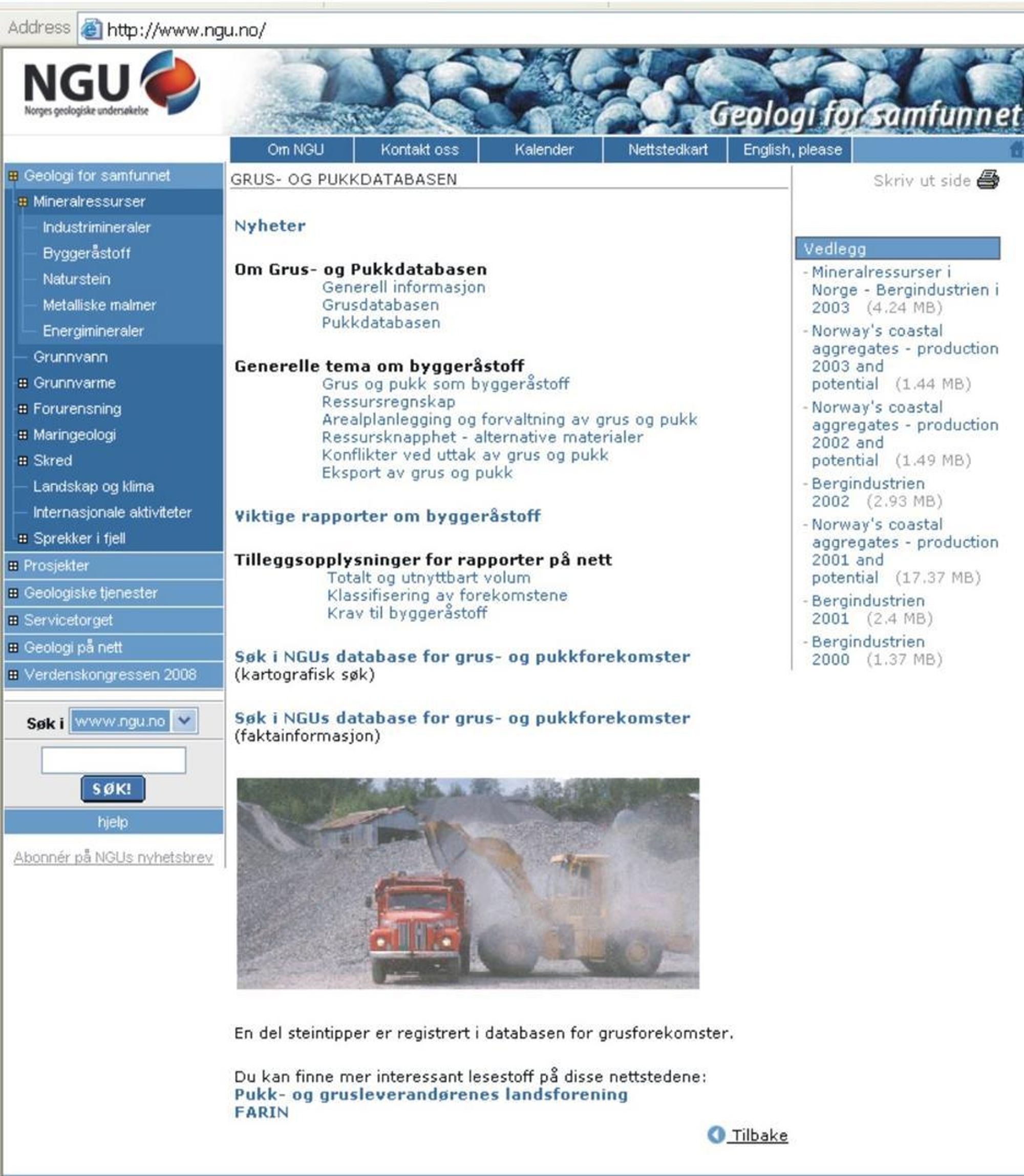 Mer moderne og brukervennlig pukkdatabase