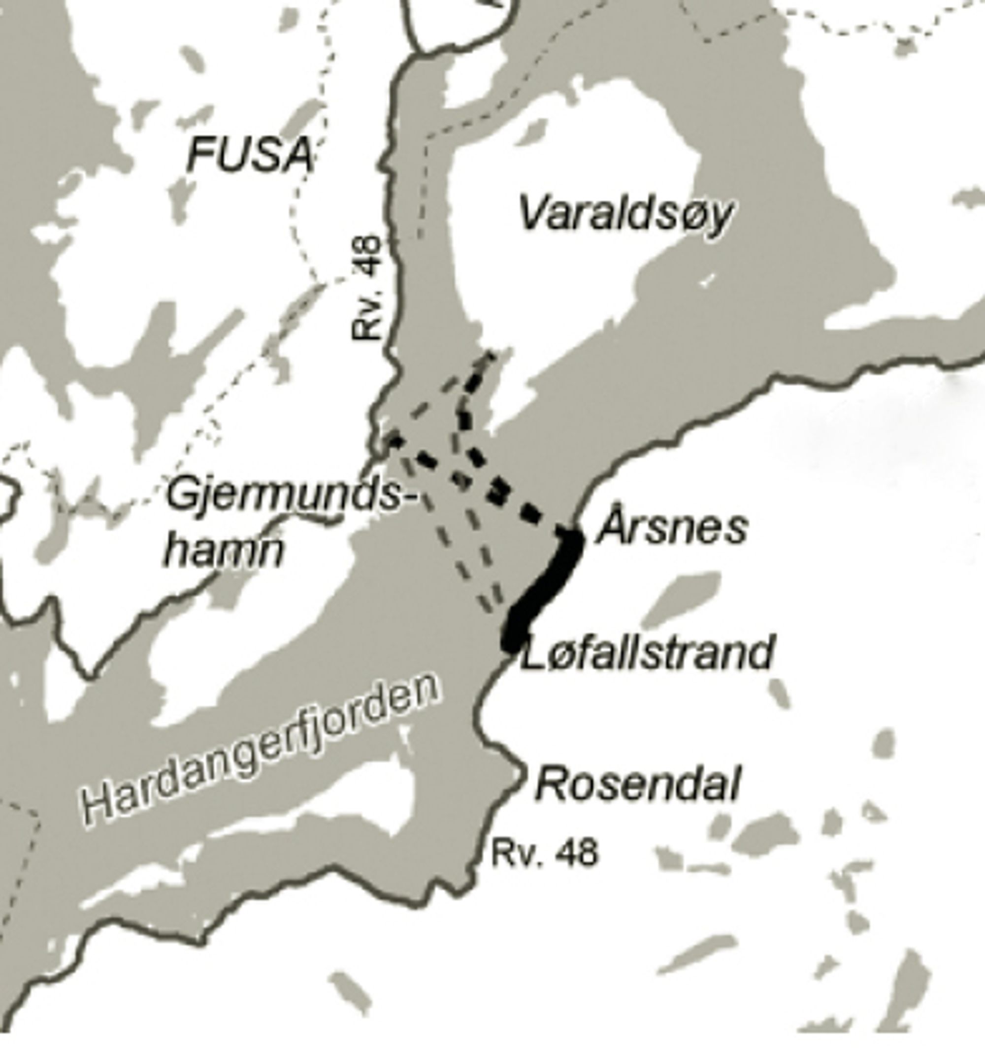 Fergeforbindelsen over Kvinnheradsfjorden blir kortere når det nye fergeleiet på Årsnes blir ferdig neste år.