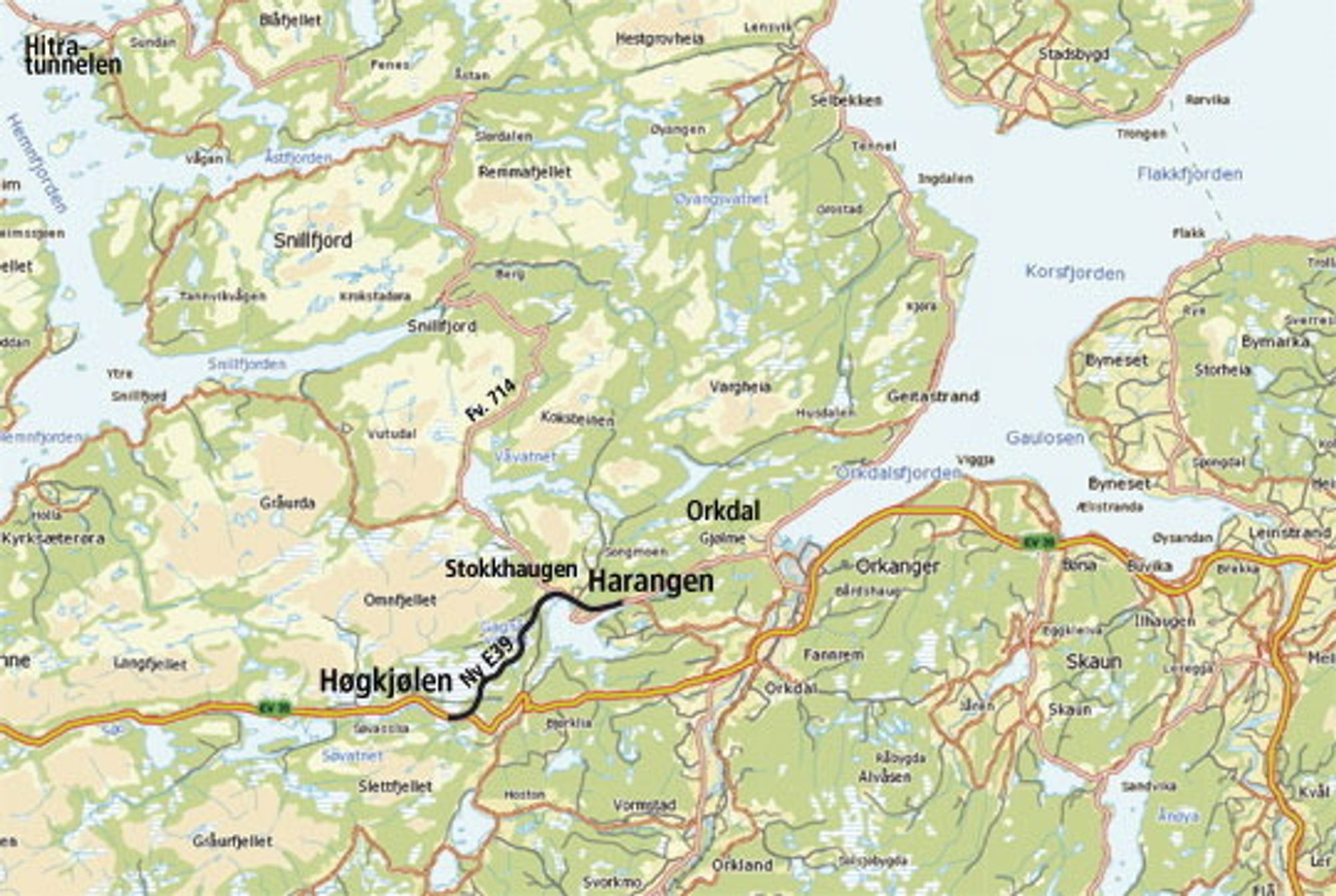 Oppstart på E 39 Høgkjølen – Harangen i september