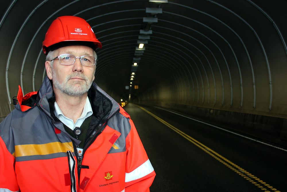 Prosjektleder for Opdølstranda-tunnelen, Per Bjørn Gjelsten i Statens vegvesen. (Foto: Kjell Herskedal)