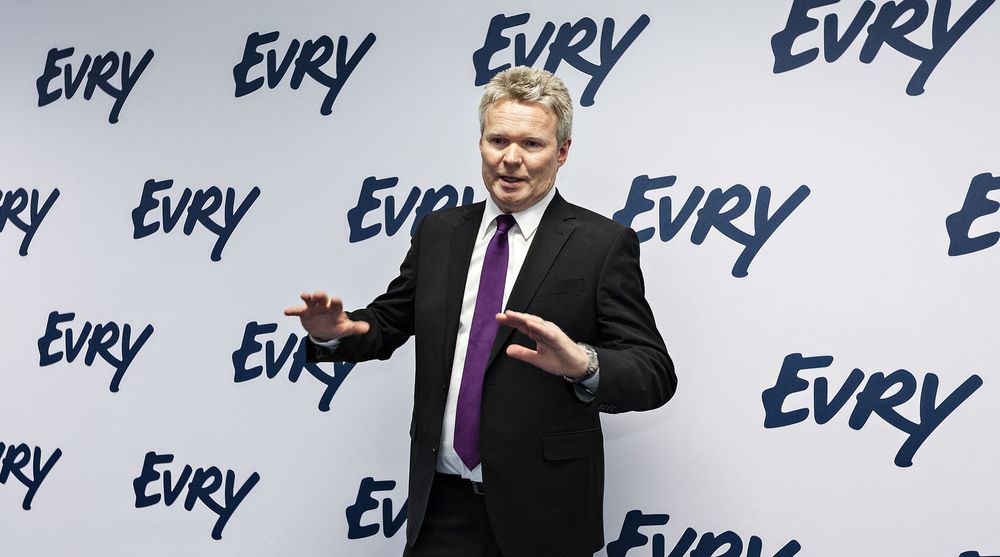 Konsernsjef Terje Mjøs kunne mandag presentere forlengelsen av en viktig kontrakt for Evry.