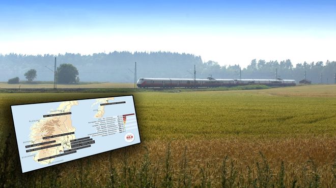 Dette er de ti største jernbaneprosjektene i Norge