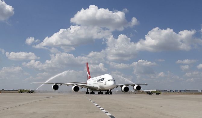 For tre år siden åpnet Qantas direkterute mellom Sydney og Dallas med A380-800. Dette er 7.454 nautiske mil/13.804 kilometer.